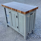 Foxcreek Baskets Farmhouse Island-Farmhouse 22x44 Black Walnut end grain butcher block, view 3
