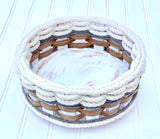 Foxcreek Baskets 8” Lazy Susan Basket-Cottage Grey, view 3