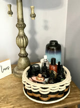 Foxcreek Baskets 8” Lazy Susan Basket-Cottage Black, view 6