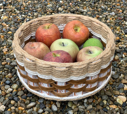 Foxcreek Baskets 9 inch Lazy Susan Basket-Shabby Chic Collection