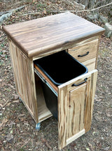 Foxcreek Baskets Ambrosia Maple Small Mobile Kitchen Island with Walnut Butcher Block, view 6