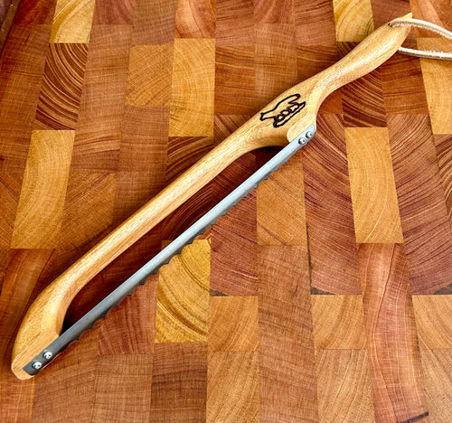 Foxcreek Baskets Gold level Sourdough Bread knife/ Beef Brisket Mahogany Bow Knife