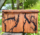 Foxcreek Baskets Ultimate Sourdough Bread/ Beef Brisket Mahogany Fractal Burnt Bow Knife and Mahogany Fractal Burnt Cutting Board Set, view 2