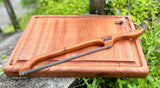 Foxcreek Baskets Ultimate Sourdough Bread/ Beef Brisket Mahogany Fractal Burnt Bow Knife and Mahogany Fractal Burnt Cutting Board Set, view 4