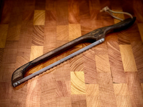 Foxcreek Baskets Ultimate Sourdough Bread/ Beef Brisket Walnut Fractal Burn Bow Knife