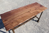 Foxcreek Baskets Bench- Black Walnut and Steel Bench 18x48, view 3
