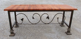 Foxcreek Baskets Bench-mahogany and wrought iron, view 2