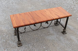 Foxcreek Baskets Bench-mahogany and wrought iron, view 4