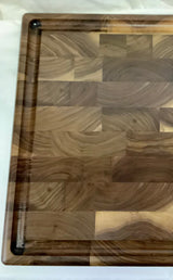 Foxcreek Baskets Cutting board-Black Walnut End Grain w/drip trail, view 6