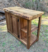 Foxcreek Baskets Black Walnut Kitchen Island with Live Edge Ambrosía Maple Slab, view 3