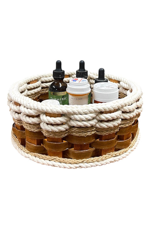 Foxcreek Baskets 8 inch Lazy Susan Basket-Bohemian