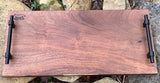 Foxcreek Baskets Charcuterie Board- Brazilian Mesquite w/black industrial handles, view 3