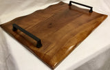 Foxcreek Baskets Charcuterie Board- Mahogany w/waned egde, view 3