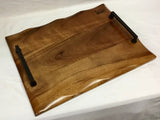 Foxcreek Baskets Charcuterie Board- Mahogany w/waned egde, view 5