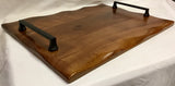 Foxcreek Baskets Charcuterie Board- Mahogany w/waned egde, view 6