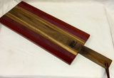 Foxcreek Baskets Charcuterie Board-Stripe w/exotic wood and wood handle, view 5