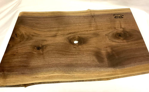 Foxcreek Baskets Charcuterie Board-Thin Black Walnut with Live Edge