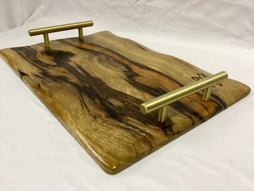 Foxcreek Baskets Charcuterie Board w/Black Limba and handles
