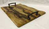 Foxcreek Baskets Charcuterie Board w/Black Limba and handles, view 3