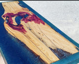 Foxcreek Baskets Charcuterie Board with Cedar and Blue Glitter Epoxy, view 4