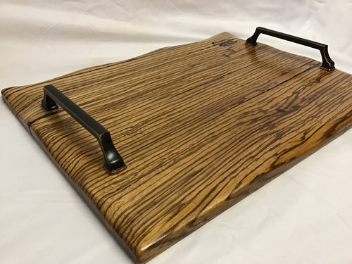 Foxcreek Baskets Charcuterie Board-Zebra Wood w/waned edge