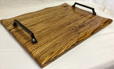 Foxcreek Baskets Charcuterie Board-Zebra Wood w/waned edge, view 4