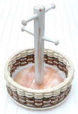Foxcreek Baskets Coffee Bar Lazy Susan Basket-Cottage Grey, view 2