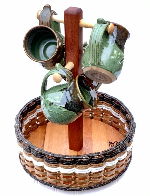Foxcreek Baskets Coffee Bar Lazy Susan Basket
