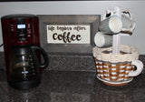 Foxcreek Baskets Coffee Mug Lazy Susan Basket-- Cottage Grey, view 2