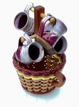 Foxcreek Baskets Coffee Mug Lazy Susan Basket, view 3