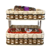 Foxcreek Baskets Double Bread Basket- Cottage Grey, view 4