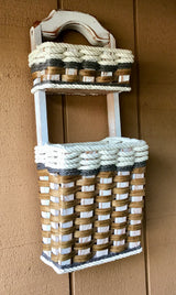 Foxcreek Baskets Wall Organizer Double Basket w/hooksCottage Grey, view 3