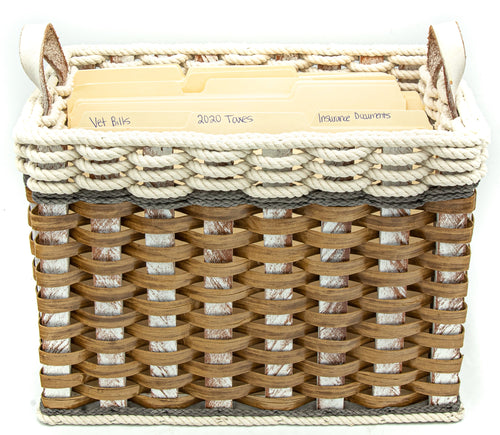 Foxcreek Baskets File Organizer-Cottage Grey