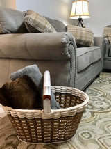 Foxcreek Baskets Fireside Basket- Cottage Grey, view 2
