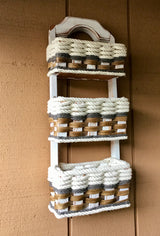 Foxcreek Baskets Wall Organizer Triple Baskets w/hooks-Cottage Grey, view 3