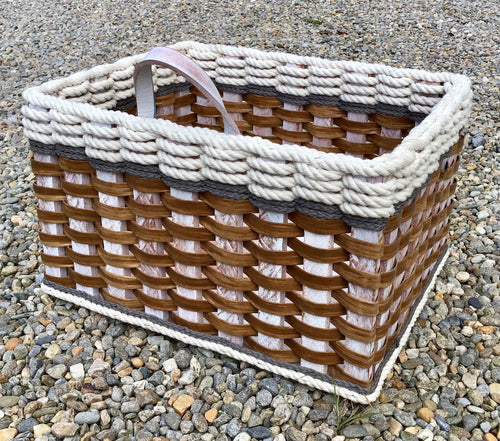 Foxcreek Baskets Cubby Basket--Cottage Grey