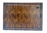 Foxcreek Baskets Cutting Board- Black Walnut End Grain Cutting Board with blood route, view 3