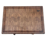 Foxcreek Baskets Cutting Board- Black Walnut End Grain Cutting Board with blood route, view 5