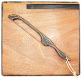Foxcreek Baskets Cutting Board-- Farmhouse Mahogany Board with drip trail and Bow Knife, view 2