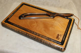 Foxcreek Baskets Cutting Board-- Farmhouse Mahogany Board with drip trail and Bow Knife, view 3