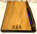 Foxcreek Baskets Cutting Board-- Farmhouse Mahogany Board with drip trail and Bow Knife, view 4