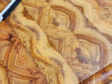 Foxcreek Baskets Cutting board-End Grain Canary Wood w/blood trail, view 4