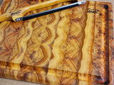 Foxcreek Baskets Cutting board-End Grain Canary Wood w/blood trail, view 5