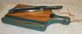 Foxcreek Baskets Cutting Board-Farmhouse Mahogany Board w/handle and Bow Knife, view 2