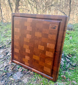 Foxcreek Baskets Cutting Board- Mahogany End Grain 2 inches thick with Blood Route, view 2