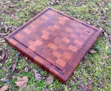Foxcreek Baskets Cutting Board- Mahogany End Grain 2 inches thick with Blood Route, view 4