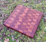 Foxcreek Baskets Cutting Board- Mahogany End Grain 2 inches thick with Blood Route, view 5