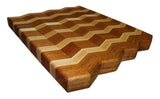 Foxcreek Baskets Cutting board--Maple/Mahogany Chevron, view 2