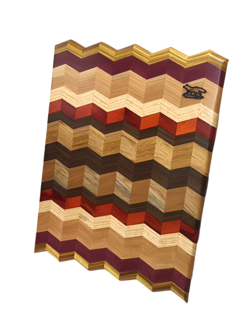 Foxcreek Baskets Cutting board - 3D Chevron wood cutting board