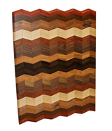 Foxcreek Baskets Cutting board - 3D Chevron wood cutting board, view 3